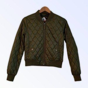 VOLCOM Puffer Jacket Green Size XS